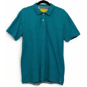 Descendant of Thieves Mens Teal Blue Slub Cotton Polo Shirt Limited Edition XL